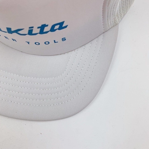 VINTAGE New Makita Power Tools Blue White Trucker Snapback Mesh Hat Cap Japan - Picture 3 of 8